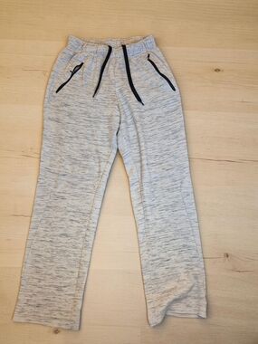 ZELOS Light Gray Men's Sweatpants with Black Trim Medium